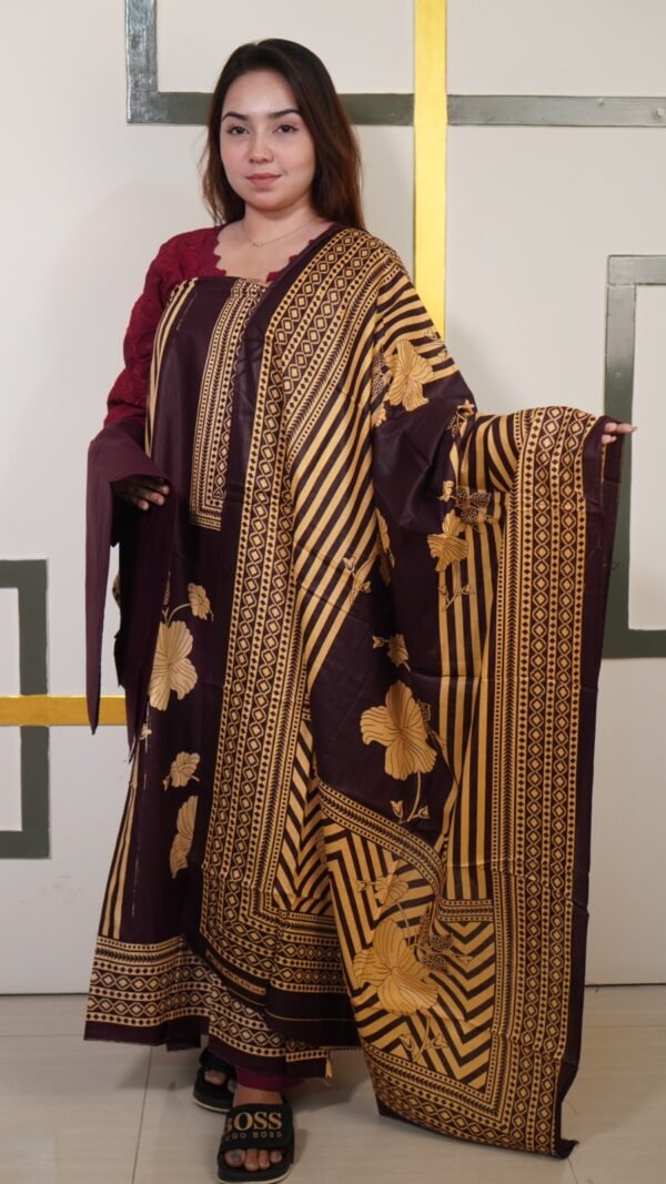 Dark merun three Piece - SAJBOZ